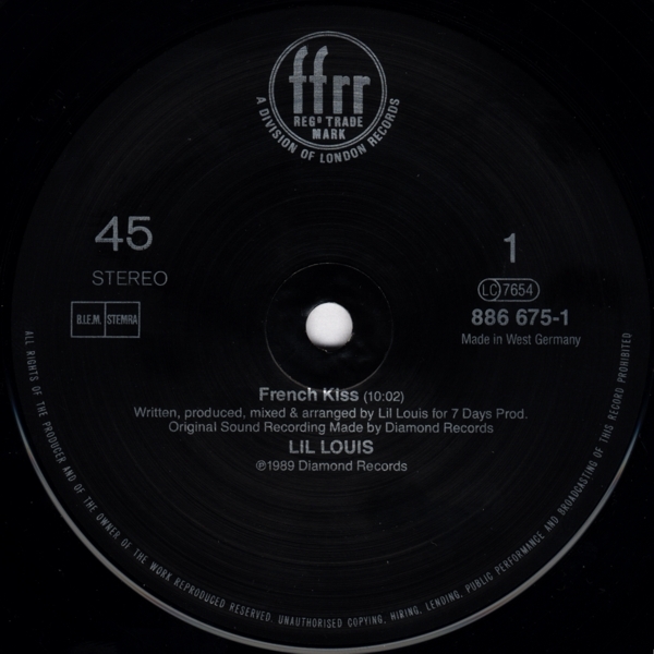Lil Louis French Kiss b/w War Games original mixes (12inch) Vinyl