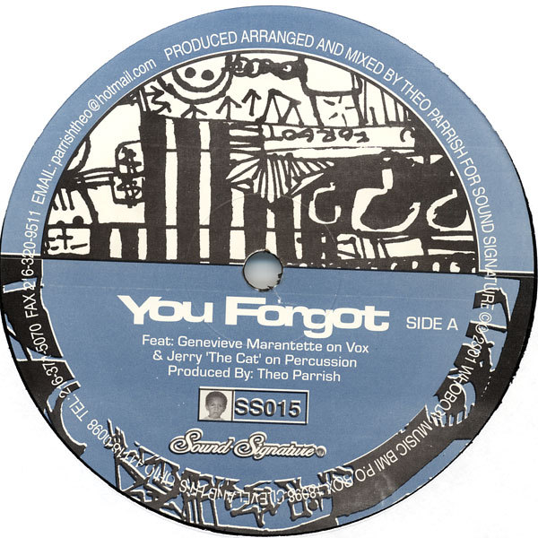 Theo Parrish "You Forgot / Dirt Rhodes" 12inch (Sound Signature)