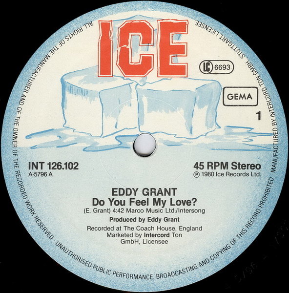 Eddy Grant' Do You Feel My Love? ICE 12inch original (second hand VG+)